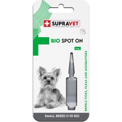 Supravet Küçük Irk Köpek Deri ve Tüy Bakım Yağı; Bit Pire Kene Dış Parazit Ense Damlası 1-10 kg (1 ml) - Supravet
