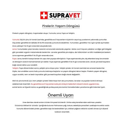 Supravet Orta Irk Köpek Deri ve Tüy Bakım Ense Yağı; Bit Pire Kene Dış Parazit Bitkisel Damla (10-20 kg) 3 ml - 2