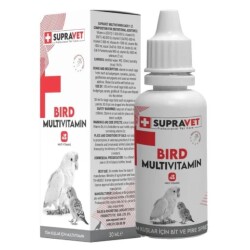 Supravet Plus Kanarya Papağan Güvercin ve Muhabbet Kuşları için Multivitamin Damla 30 Ml - Supravet