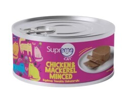 Supreme Cat Kıyılmış Tavuk ve Uskumru Kedi Konservesi 85 gr - Supreme