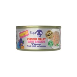 Supreme Cat Purrfect Tiftiklenmiş Tavuk Göğsü ve Somonlu Yetişkin Kedi Konservesi 70 gr - Supreme