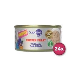 Supreme Cat Purrfect Tiftiklenmiş Tavuk Göğüslü Yetişkin Kedi Konservesi 70 gr X 24 Adet - Supreme