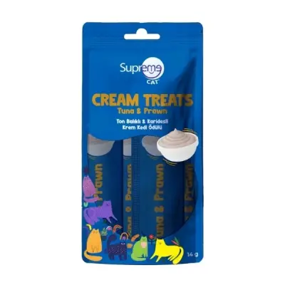 Supreme Cat Ton Balıklı ve Karidesli Krema Kedi Ödül Maması 4x14 Gr