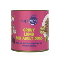 Supreme Dog Sos İçinde Kuzulu Mini Irk Yetişkin Köpek Konservesi 200 Gr - Supreme