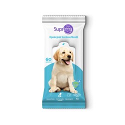 Supreme Hipoalerjenik Kokusuz Köpek Temizleme Mendili 60'lı - Supreme