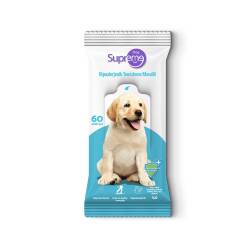 Supreme Hipoalerjenik Kokusuz Köpek Temizleme Mendili 60'lı - Supreme