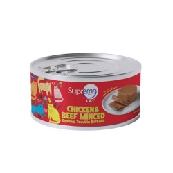 Supreme Kıyılmış Tavuklu Biftekli Kedi Konservesi 85 gr - Supreme
