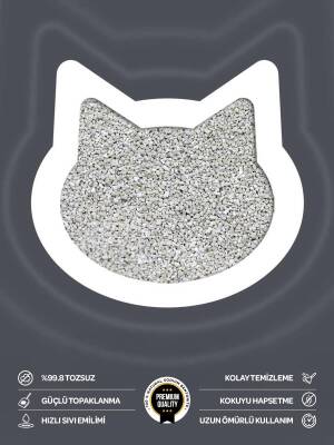 Toi Moi Aktif Karbonlu İnce Taneli Topaklanan Bentonit Kedi Kumu 10 kg - 3