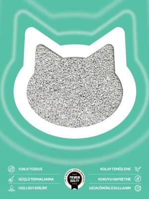 Toi Moi Kokusuz İnce Taneli Topaklanan Bentonit Kedi Kumu 10 kg - 3