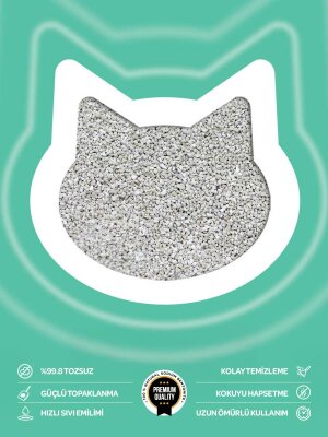 Toi Moi Kokusuz İnce Taneli Topaklanan Bentonit Kedi Kumu 10 kg - 3