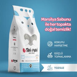 Toi Moi Marsilya Sabunlu İnce Taneli Topaklanan Bentonit Kedi Kumu 10 kg - 2