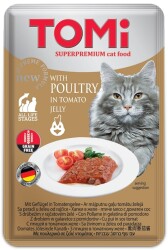 Tomi Pouch Pate Kümes Hayvanı ve Domatesli Tahılsız Yetişkin Kedi Konservesi 100 gr - Tomi