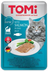 Tomi Pouch Pate Somonlu ve Yumurtalı Tahılsız Yetişkin Kedi Konservesi 100 gr - Tomi