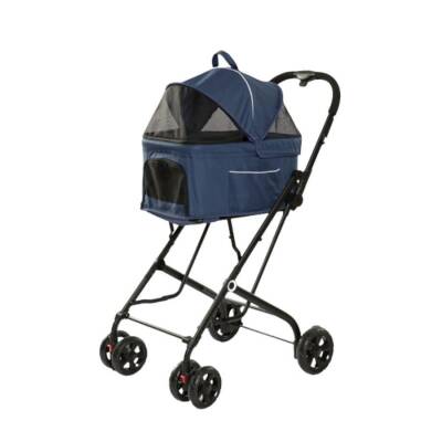 Tommy Çift Katlı Evcil Hayvan Arabası Mavi 66x50x98 Cm Max 30 Kg - 4