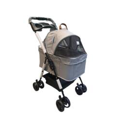 Tommy Evcil Hayvan Arabası 65x45x95cm Gri Max 15kg - Tommy