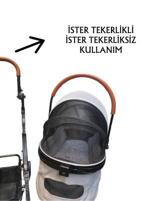 Tommy Evcil Hayvan Arabası 76, 5 X 48 X 99 cm Gri Max 15 kg - 3