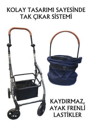 Tommy Evcil Hayvan Arabası 76, 5 X 48 X 99 cm Lacivert Max 15 kg - 4