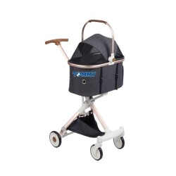 Tommy Evcil Hayvan Arabası 83x48,5x110 cm Gold Füme Max 10 kg - Tommy