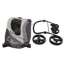 Tommy Evcil Hayvan Arabası 90x73x108 Cm Gri Max 60 Kg - 3