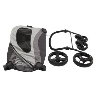 Tommy Evcil Hayvan Arabası 90x73x108 Cm Gri Max 60 Kg - 3