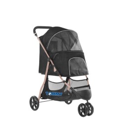 Tommy Evcil Hayvan Arabası 74.5x52.2x98 Cm Siyah Max 15 Kg - Tommy