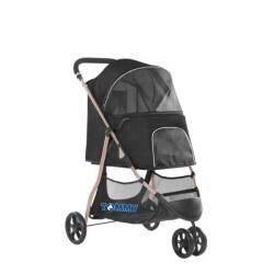 Tommy Evcil Hayvan Arabası 74.5x52.2x98 Cm Siyah Max 15 Kg - Tommy