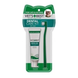 Vet's Best Kediler İçin Ağız ve Diş Bakım Seti 16,5 cm 45 gr - Vet's Best