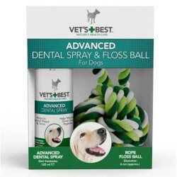 Vet's Best Nane ve Aloe Veralı Köpek Diş Temizleyici Ağız Spreyi ve Halat Top 100 Ml - Vet's Best
