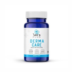 Vet's Plus Derma Care Kedi ve Köpekler İçin Deri ve Tüy Yapısı Destekleyici Biotin Tablet 75 Adet - Vet's Plus