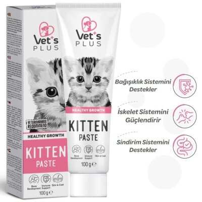 Vet's Plus Hamile ve Yavru Kediler için Multivitamin Malt Kedi Macunu 100 gr - 5