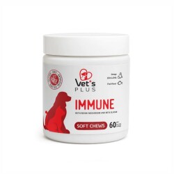 Vet's Plus Immune Kedi ve Köpekler İçin Bağışıklık Sistemi Destekleyici Çiğnenebilir Tablet 60 Adet - Vet's Plus