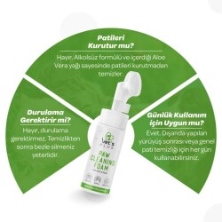 Vet's Plus Kedi ve Köpekler İçin Aloe Vera Özlü Pati Temizleme Köpüğü 150 ml - 3