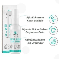 Vet's Plus Kedi ve Köpekler İçin Diş ve Ağız Bakım Spreyi 50 Ml - 2