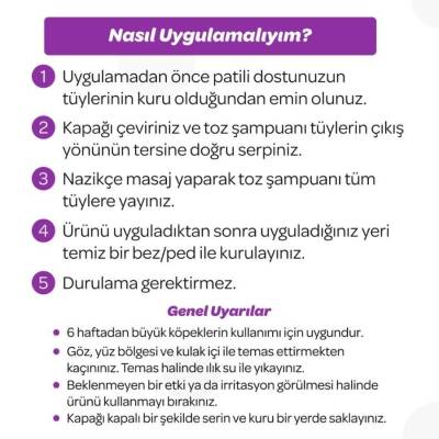 Vet's Plus Kedi ve Köpekler İçin Lavanta ve Biberiye Özlü Toz Şampuan 150 Gr - 4