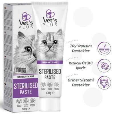 Vet's Plus Kısırlaştırılmış Kediler İçin Malt Kedi Macunu 100 gr - 4