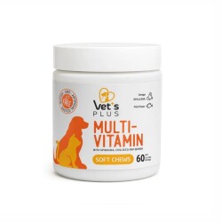 Vet's Plus Multi-Vitamin Kedi ve Köpekler İçin Spirulinalı Vitamin Çiğnenebilir Tablet 60 Adet - Vet's Plus