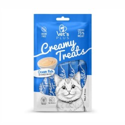 Vet's Plus Okyanus Balıklı Sıvı Krema Kedi Ödülü 5x14 Gr - Vet's Plus