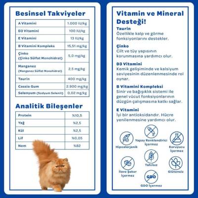Vet's Plus Optimal Nutrition Hypoallergenic Sardalya Balıklı Tahılsız Yetişkin Kedi Konservesi 85 gr - 3