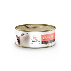 Vet's Plus Optimal Nutrition Hypoallergenic Somon Balıklı Tahılsız Yetişkin Kedi Konservesi 85 gr - 1