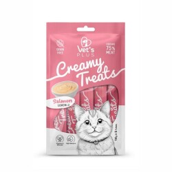 Vet's Plus Somonlu Sıvı Krema Kedi Ödülü 5x14 Gr - Vet's Plus