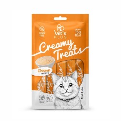 Vet's Plus Tavuklu Sıvı Krema Kedi Ödülü 5x14 Gr - Vet's Plus