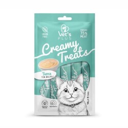Vet's Plus Ton Balıklı Sıvı Krema Kedi Ödülü 5x14 Gr - Vet's Plus
