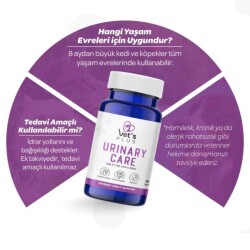 Vet's Plus Urinary Care Kedi ve Köpek İçin İdrar Yolları Destekleyici Tablet 75 Adet - 2