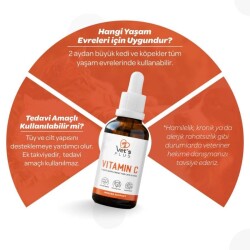 Vet's Plus Vitamin C Kedi ve Köpekler İçin Damla 50 ml - 4