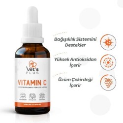 Vet's Plus Vitamin C Kedi ve Köpekler İçin Damla 50 ml - 3