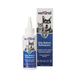 Veturel Kedi Köpek ve Diğer Hayvanlar İçin Göz Bakım Solüsyonu 100 Ml - Veturel