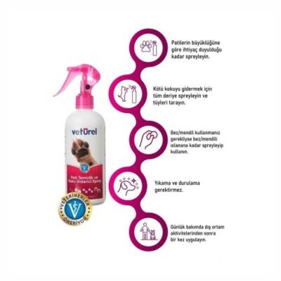 Veturel Kedi ve Köpekler İçin Pati Temizleyici ve Koku Giderici Sprey 300 Ml - 2