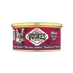 Voskes Jelly Ton Balığı ve Kalamarlı Yetişkin Kedi Konservesi 85 gr - Voskes