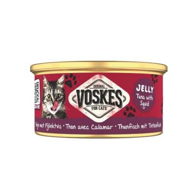 Voskes Jelly Ton Balığı ve Kalamarlı Yetişkin Kedi Konservesi 85 gr - 1