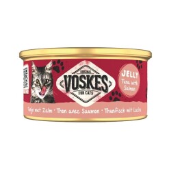 Voskes Ton Balıklı ve Somonlu Yetişkin Kedi Konservesi 85 gr - Voskes